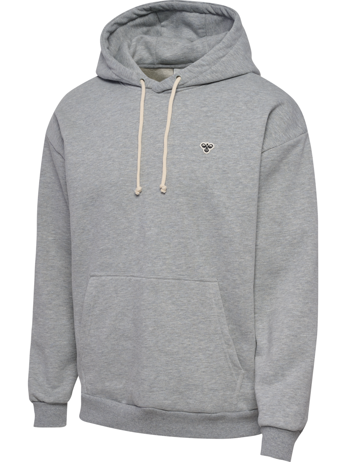hmlLOOSE HOODIE BEE, GREY MELANGE, packshot