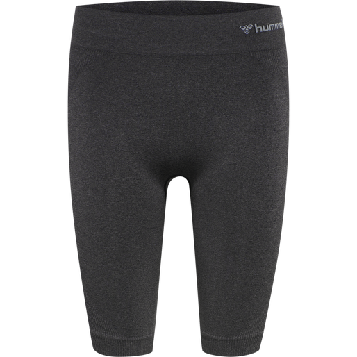 hmlCI SEAMLESS CYCLING SHORTS, BLACK MELANGE, packshot