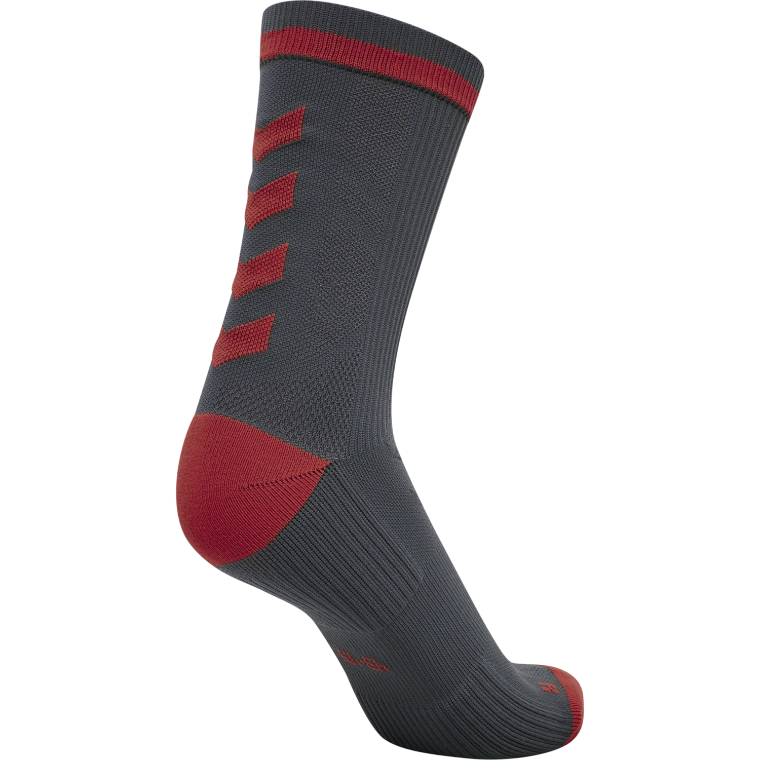 ELITE INDOOR SOCK LOW PA, EBONY/FLAME SCARLET, packshot