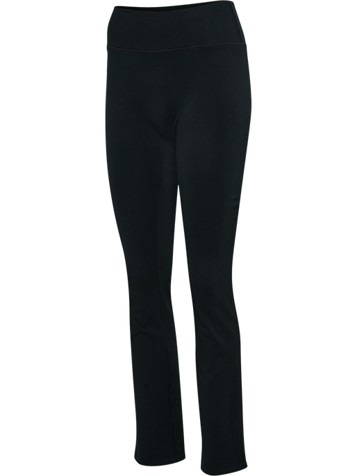 hmlHIIT SEAMLESS FLARE TIGHTS, BLACK, packshot