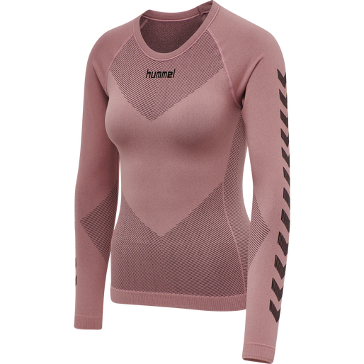 HUMMEL FIRST SEAMLESS JERSEY L/S W, DUSTY ROSE, packshot