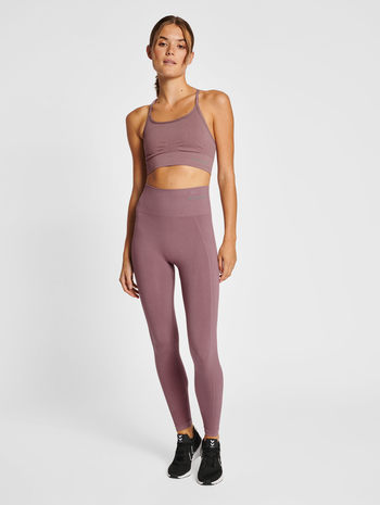 hmlTIF SEAMLESS HIGH WAIST TIGHTS, ROSE TAUPE, model