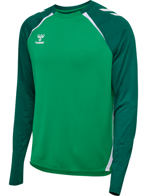 hmlLEAD 2.0 CREW SWEAT, JELLY BEAN/EVERGREEN, packshot