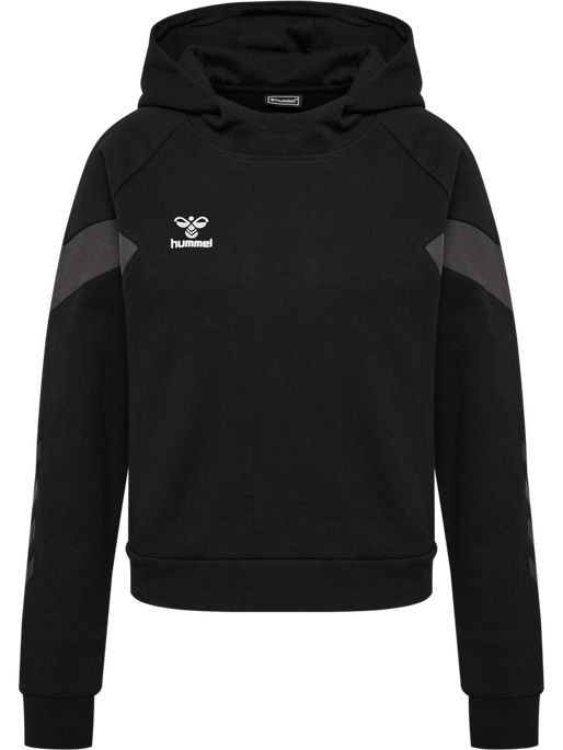 hmlTRAVEL SWEAT HOODIE WOMAN, BLACK, packshot