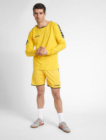 hmlAUTHENTIC POLY SHORTS, SPORTS YELLOW, model