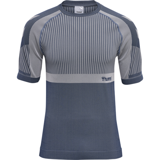 hmlMT UNIT SEAMLESS T-SHIRT, INSIGNIA BLUE/CHATEAU GRAY, packshot