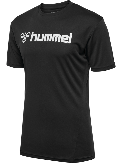 hmlLOGO JERSEY S/S, BLACK, packshot