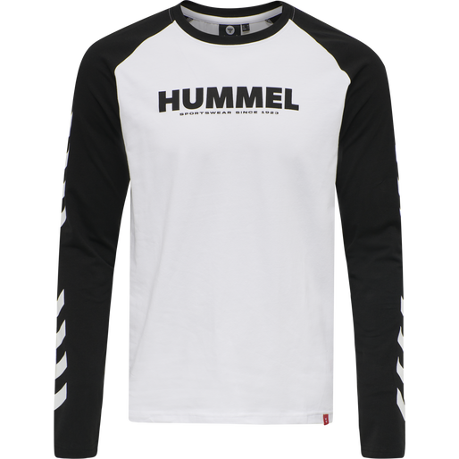 hmlLEGACY BLOCKED T-SHIRT L/S, WHITE, packshot