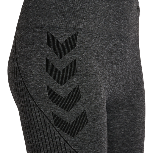 hmlMT HANA 2.0 SEAMLESS MW TIGHTS, BLACK MELANGE hmlMT HANA 2.0 SEAMLESS MW TIGHTS, BLACK MELANGE, packshot