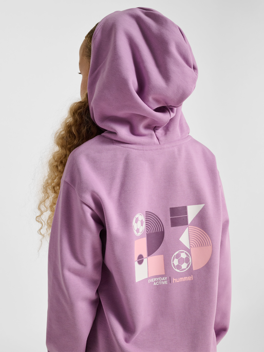 hmlJR GRAPHIC HOODIE, LAVENDER MIST, model
