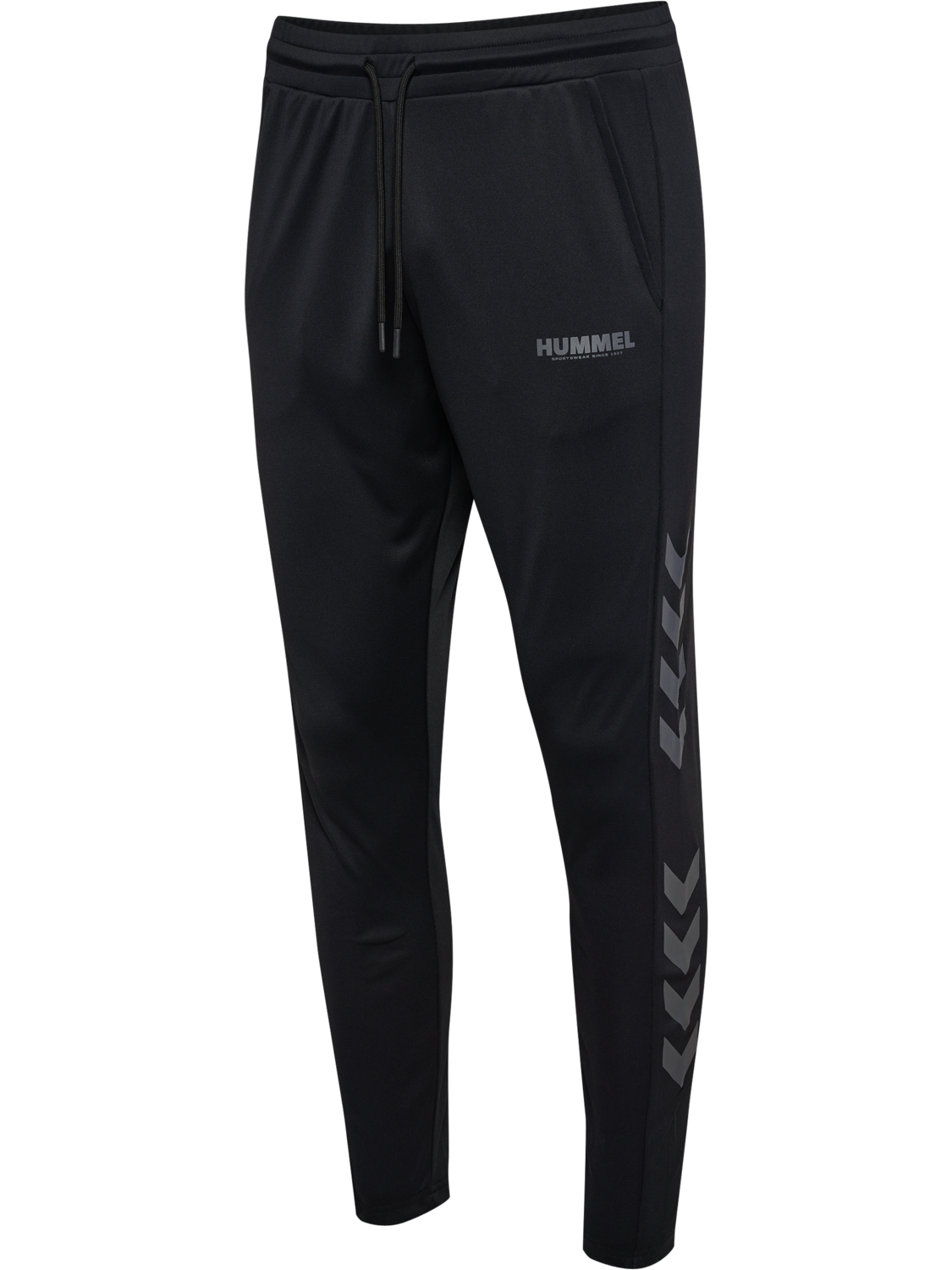 hmlLEGACY SUNE POLY TAPERED PANTS, BLACK, packshot