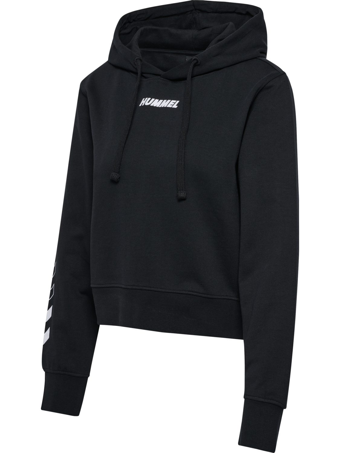 hmlELEMENTAL SHORT HOODIE WOMAN, BLACK, packshot