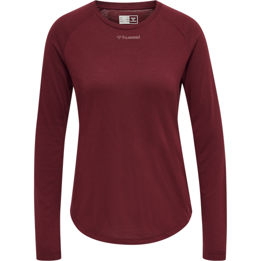 hmlMT VANJA T-SHIRT L/S, CABERNET, packshot