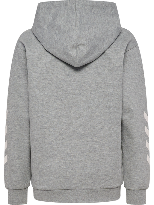 hmlJR LOGO HOODIE, GREY MELANGE hmlJR LOGO HOODIE, GREY MELANGE, packshot