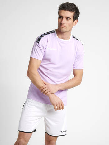 hmlAUTHENTIC POLY JERSEY S/S, LAVENDULA, model