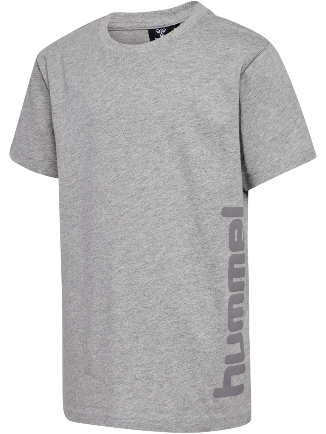 hmlPRINT T-SHIRT S/S, GREY MELANGE, packshot