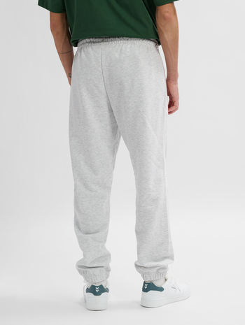 hmlFELIX REGULAR PANTS, LIGHT GREY MELANGE, model