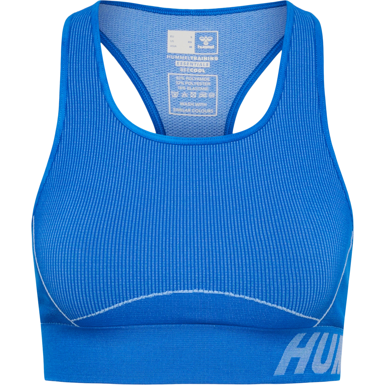 hmlTE CHRISTEL SEAMLESS SPORTS TOP, PLACID BLUE/LAPIS BLUE MELANGE, packshot