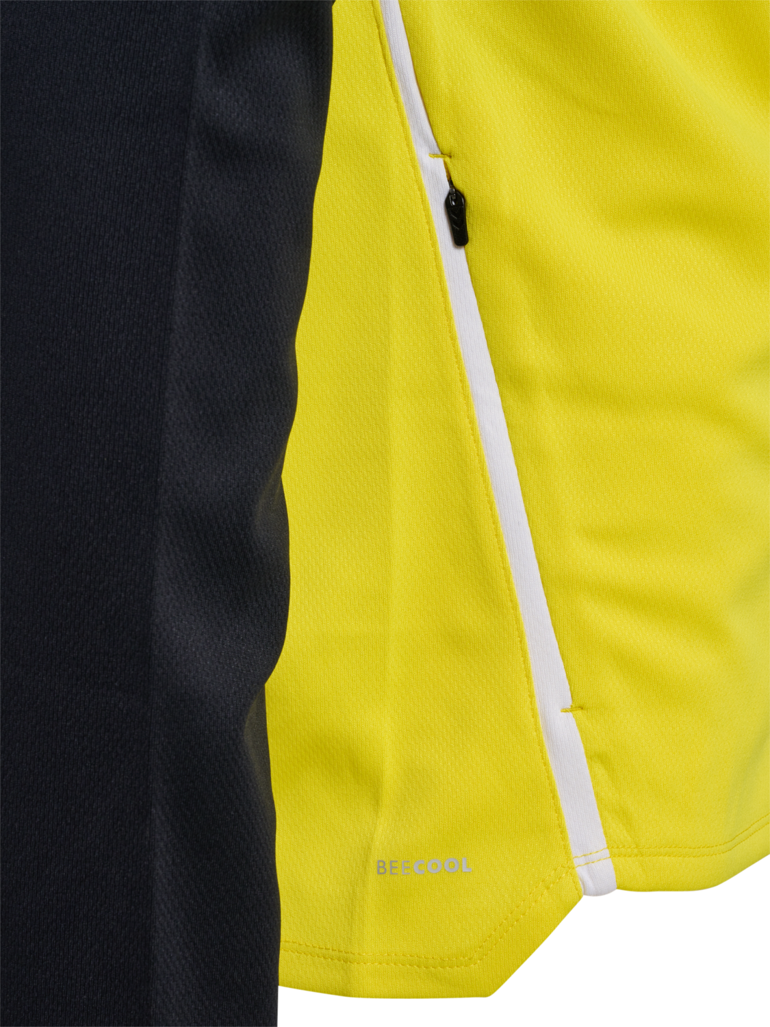 hmlLEAD 2.0 ZIP HOODIE, BLAZING YELLOW/BLACK, packshot