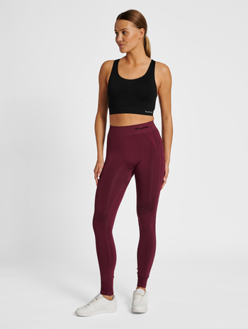 hmlSHAPING SEAMLESS MW TIGHTS, ZINFANDEL, model