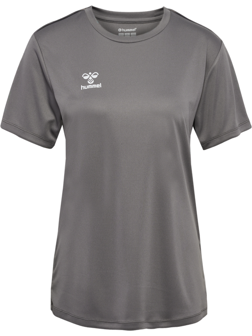 hmlESSENTIAL JERSEY S/S WOMAN, STEEL GRAY, packshot