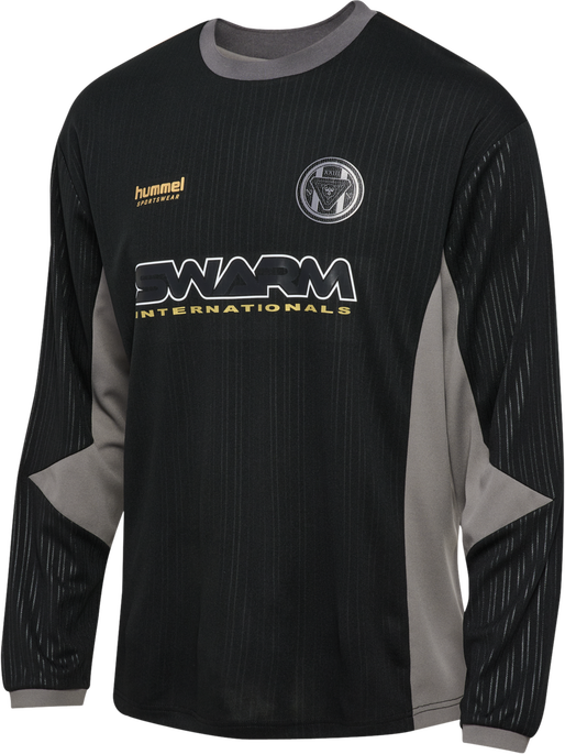 hmlLOOSE FB JERSEY L/S TOPSCORER, BLACK hmlLOOSE FB JERSEY L/S TOPSCORER, BLACK, packshot
