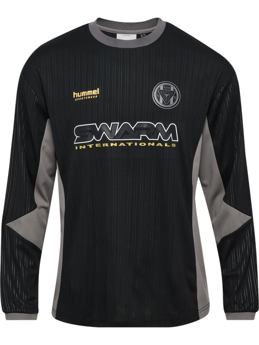 hmlLOOSE FB JERSEY L/S TOPSCORER, BLACK hmlLOOSE FB JERSEY L/S TOPSCORER, BLACK, packshot