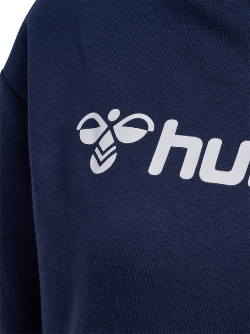 hmlMOVER COTTON HOODIE WOMAN, MARINE, packshot