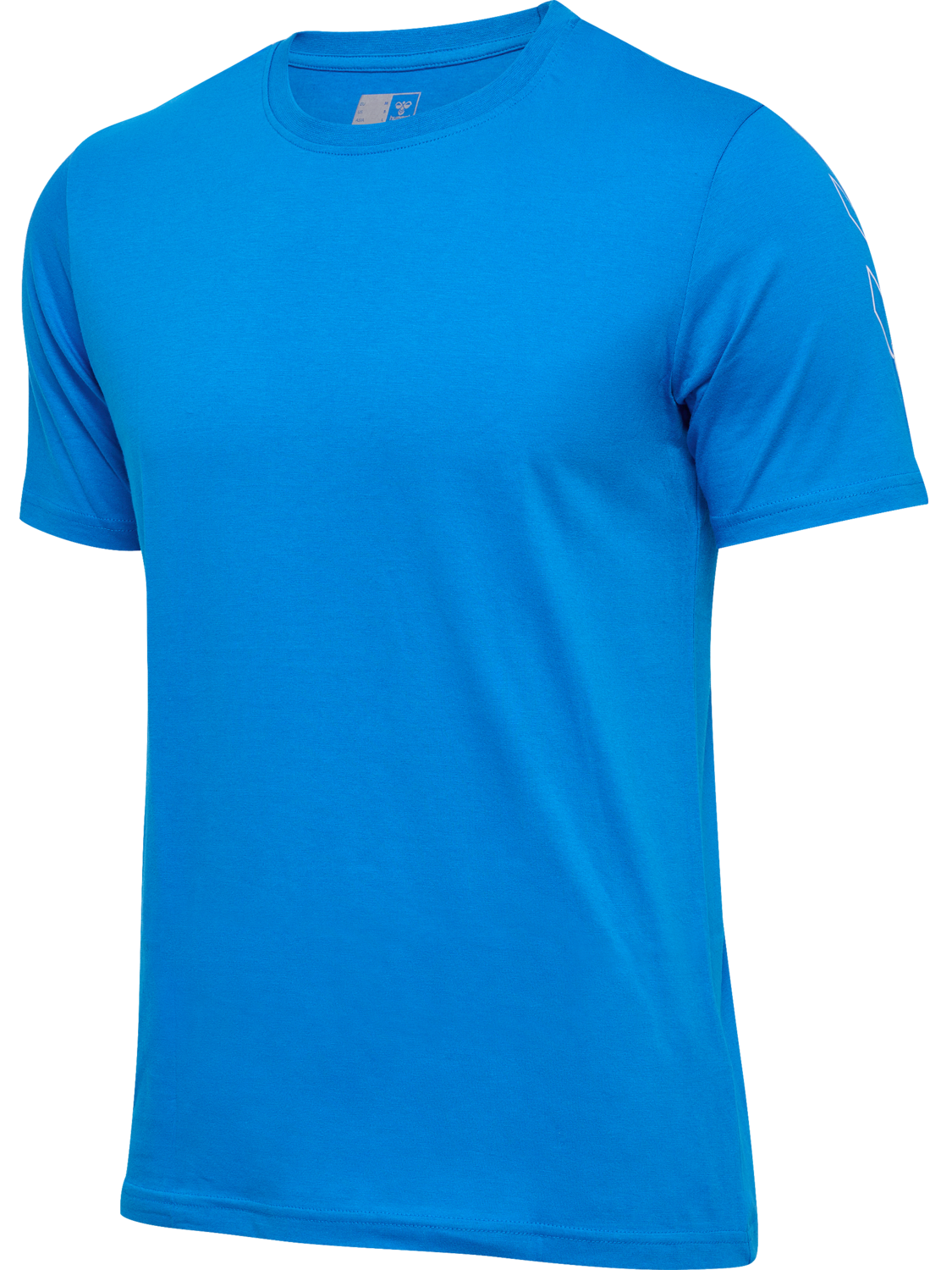 hmlELEMENTAL CHEVRON COTTON TEE, INDIGO BUNTING, packshot