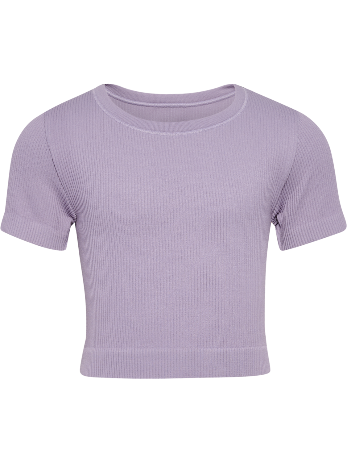 hmlJR SEAMLESS RIB T-SHIRT S/S, LAVENDER GRAY, packshot