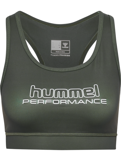 hmlTE FUNDAMENTAL SPORTS BRA, CLIMBING IVY, packshot