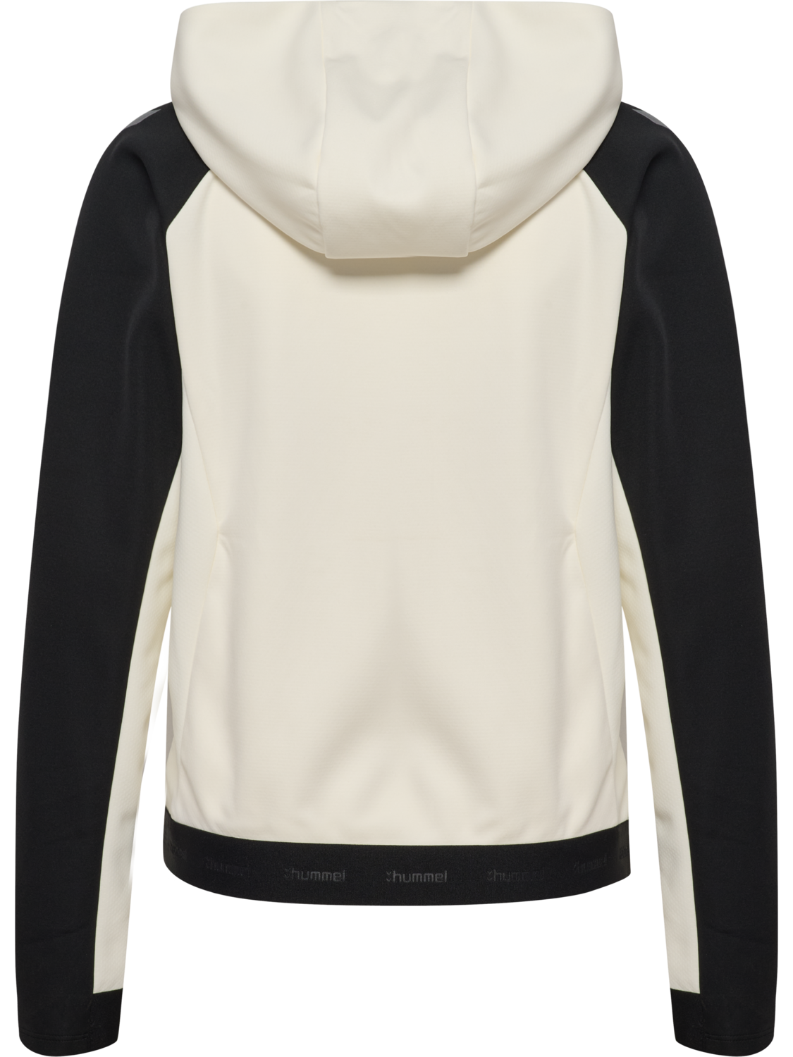 hmlCIMA 2.0 ZIP HOODIE WOMAN, MARSHMALLOW/BLACK, packshot