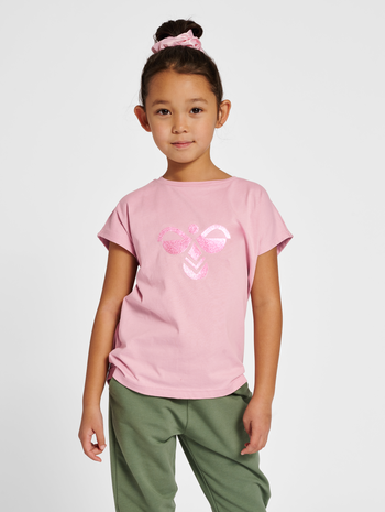 hmlDIEZ T-SHIRT S/S, ZEPHYR, model