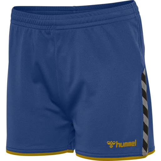 hmlAUTHENTIC POLY SHORTS WOMAN, TRUE BLUE/SPORTS YELLOW hmlAUTHENTIC POLY SHORTS WOMAN, TRUE BLUE/SPORTS YELLOW, packshot