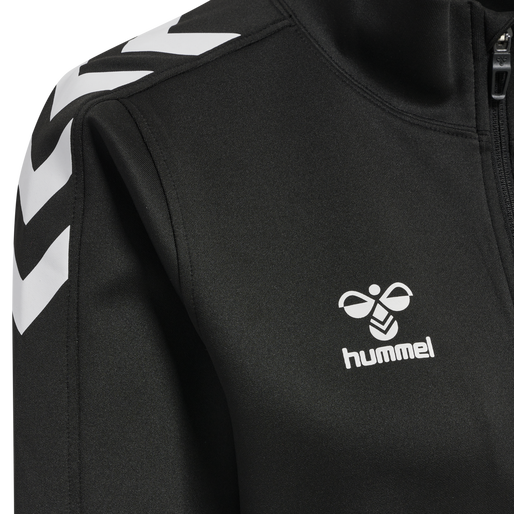 hmlCORE XK POLY ZIP SWEAT WOMAN, BLACK/BLACK hmlCORE XK POLY ZIP SWEAT WOMAN, BLACK/BLACK, packshot
