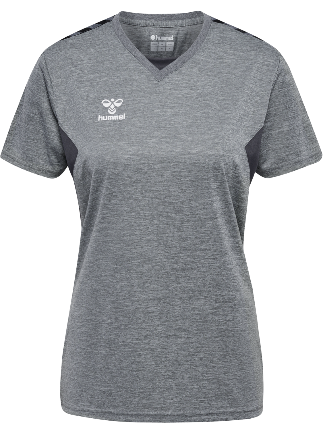 hmlAUTHENTIC PL JERSEY S/S WOMAN, GREY MELANGE, packshot