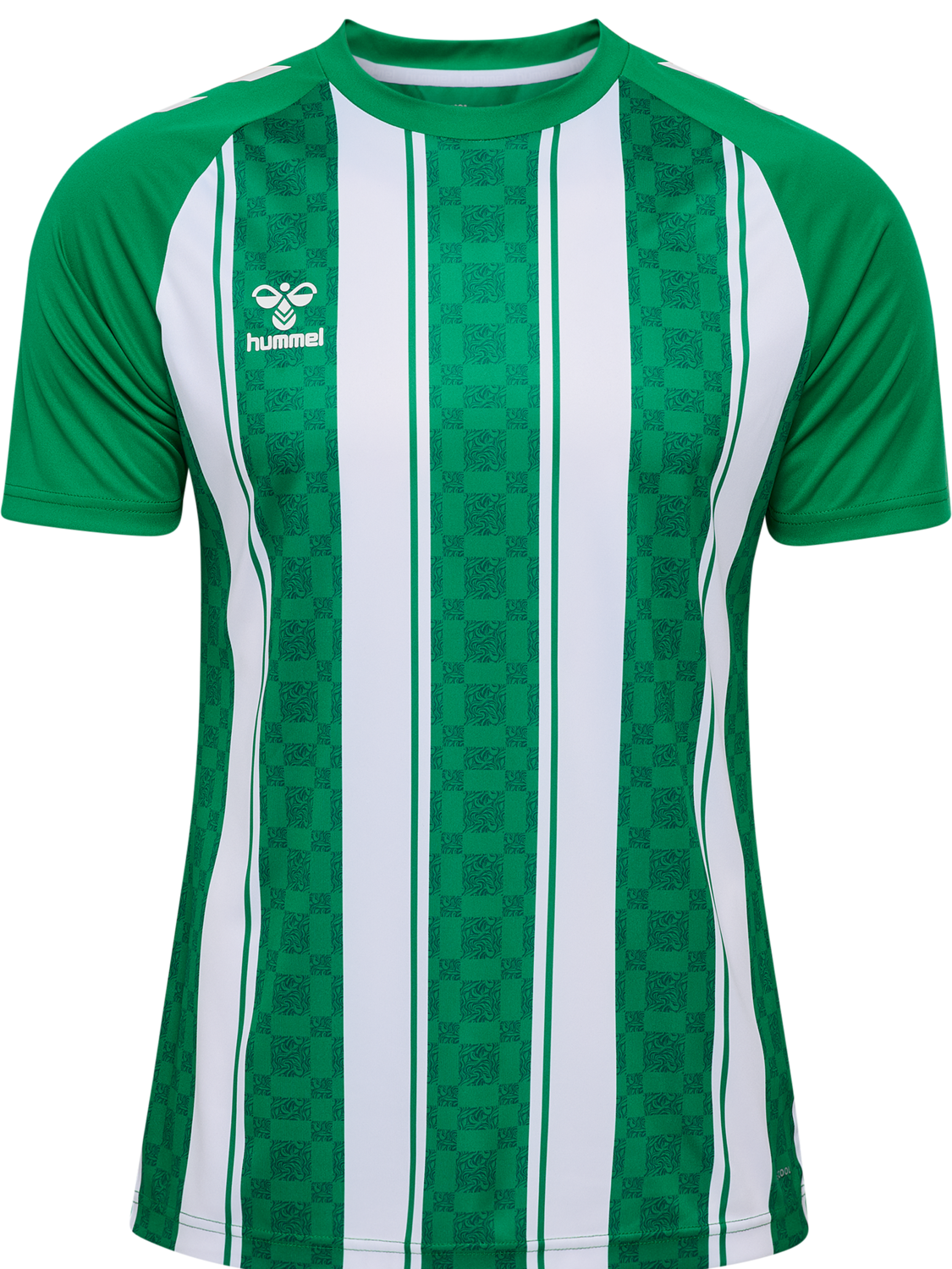 hmlMATCH STRIPED JERSEY S/S, JELLY BEAN/WHITE, packshot