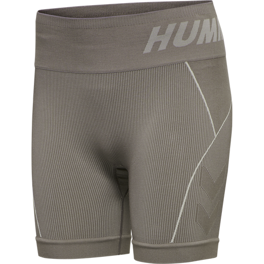 hmlTE CHRISTEL SEAMLESS SHORTS, CHATEAU GRAY/DRIFTWOOD MELANGE, packshot