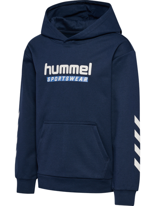 hmlJR LOGO HOODIE, DRESS BLUES, packshot