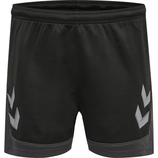 hmlLEAD WOMENS POLY SHORTS, BLACK, packshot