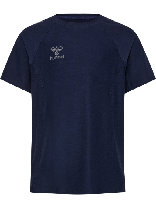 hmlCIMA 2.0 JERSEY S/S KIDS, MARINE MELANGE hmlCIMA 2.0 JERSEY S/S KIDS, MARINE MELANGE, packshot