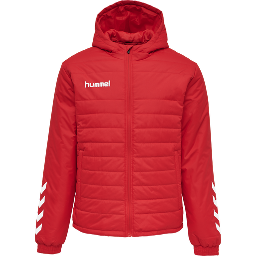 hmlPROMO SHORT BENCH JACKET, TRUE RED, packshot