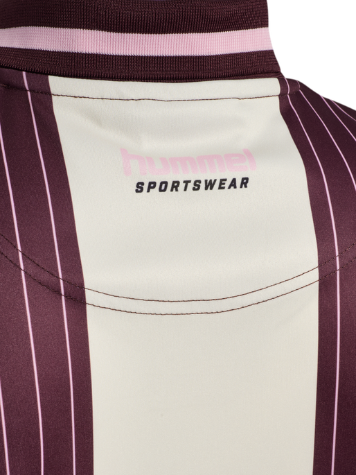 hmlLOOSE FB JERSEY S/S STRIPED, VINEYARD WINE, packshot