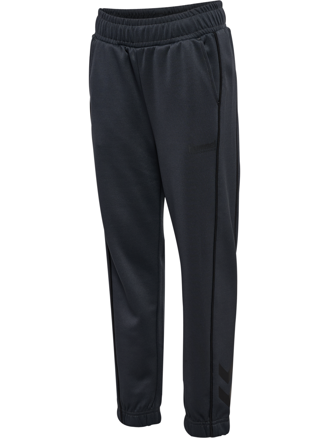 hmlJR INTERLOCK ADJUST PANTS, EBONY, packshot