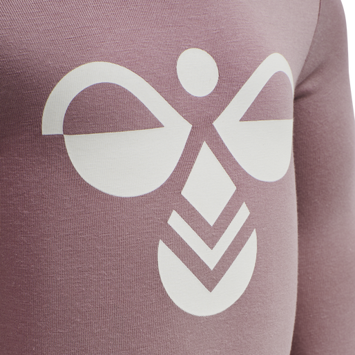 hmlFLIPPER BODY L/S 2-PACK, GREY MELANGE/WOODROSE hmlFLIPPER BODY L/S 2-PACK, GREY MELANGE/WOODROSE, packshot