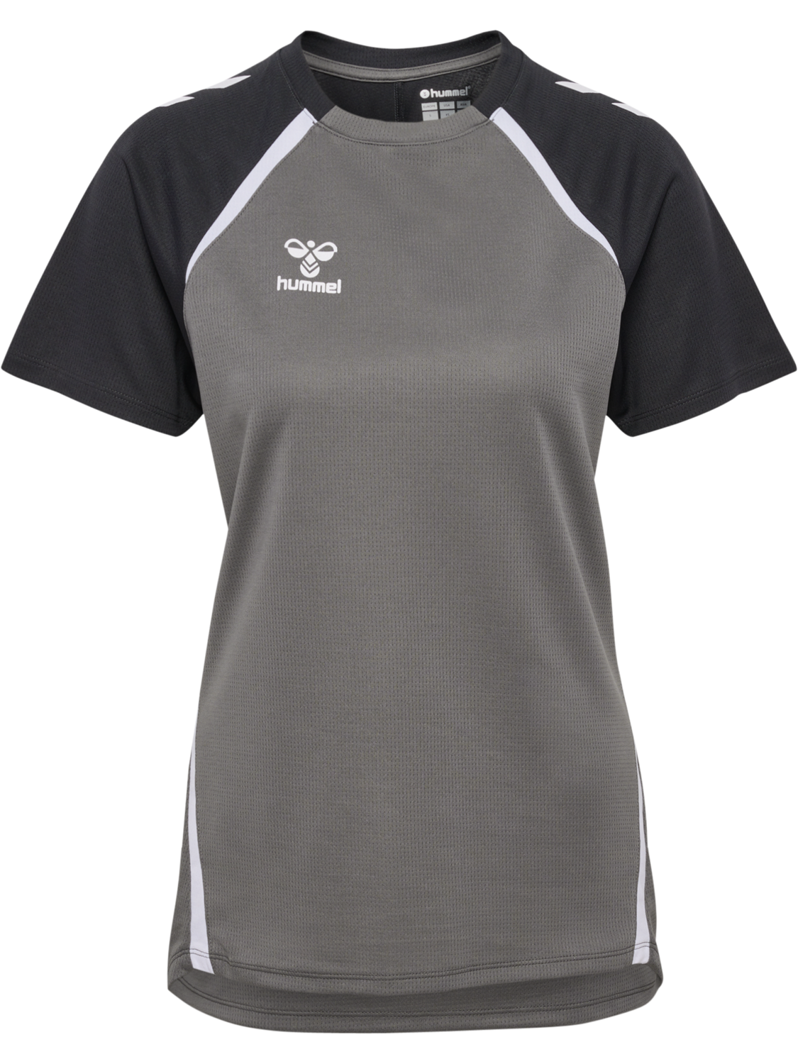 hmlLEAD 2.0 JERSEY S/S WOMAN, STEEL GRAY/ASPHALT, packshot