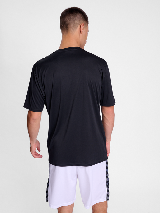 hmlESSENTIAL JERSEY S/S, BLACK, model