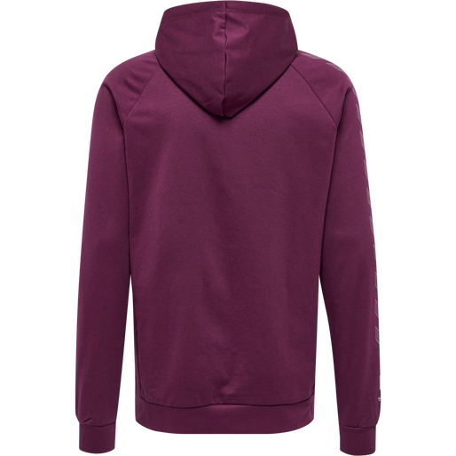 hmlMOVE GRID COTTON HOODIE, GRAPE WINE, packshot