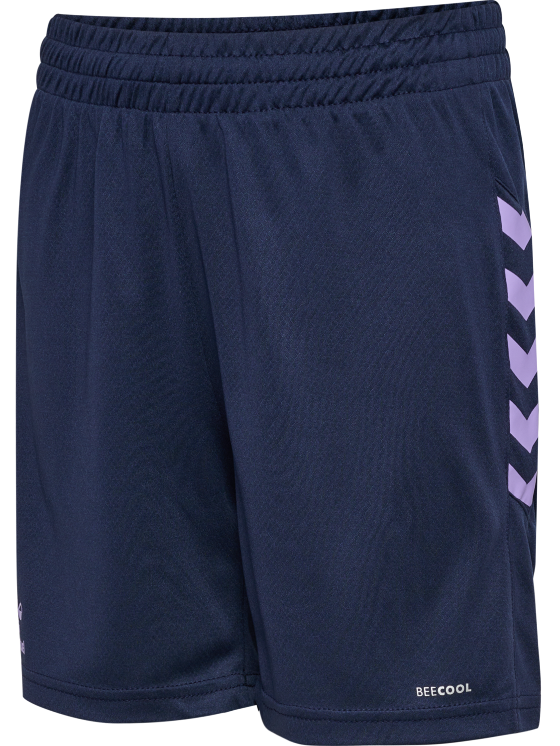 hmlSTALTIC POLY SHORTS KIDS, MARINE/PAISLEY PURPLE, packshot