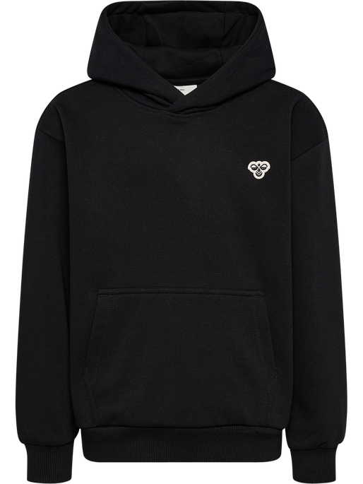 hmlJR LOOSE HOODIE BEE, BLACK hmlJR LOOSE HOODIE BEE, BLACK, packshot